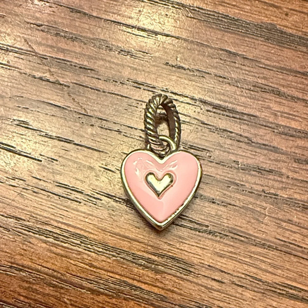 Brighton Pink Heart Pendant with Silver Detail - Picture 1 of 2